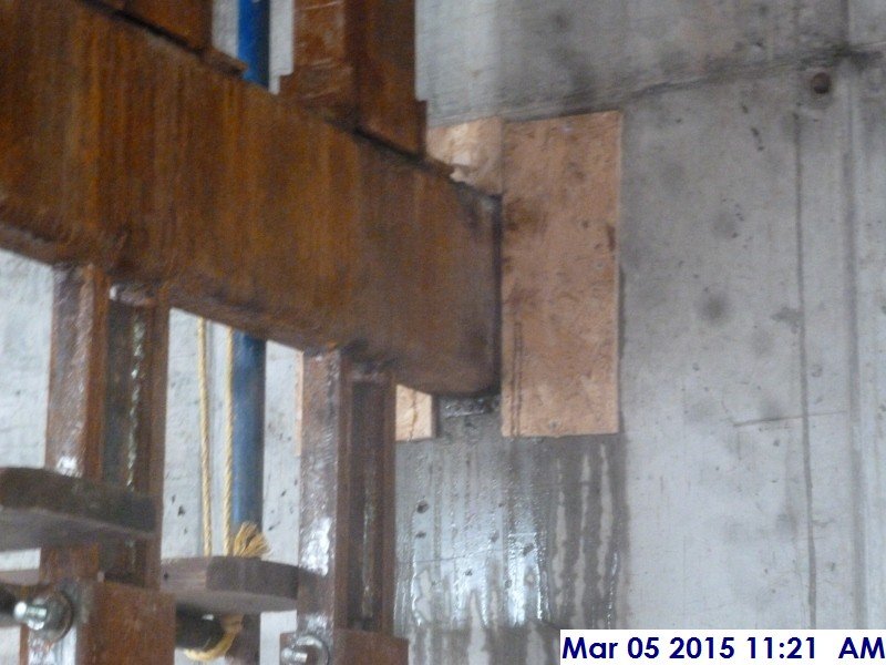 Installed wood block at Elevator 1,2,3 Facing West